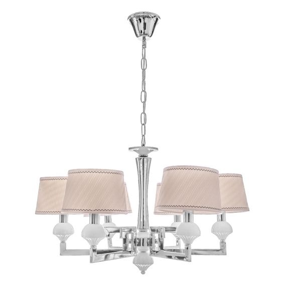 Люстра подвесная с абажуром E14 40W WH (BCL-674S/6)