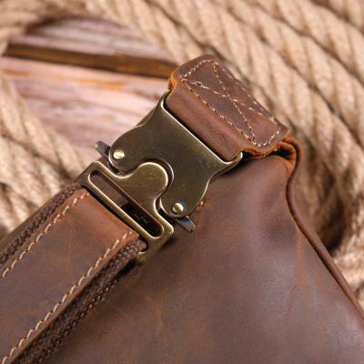 Сумка Vintage Вінтажна поясна з натуральної шкіри Коричнева (21294) | Зображення 2