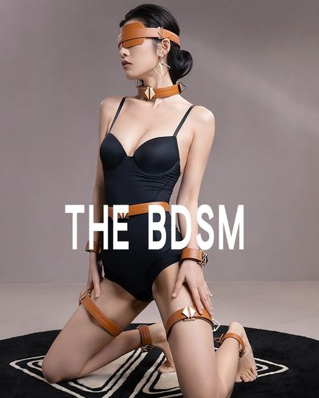 Маска на очі шкіряна Коричневий Lockink | Зображення 1