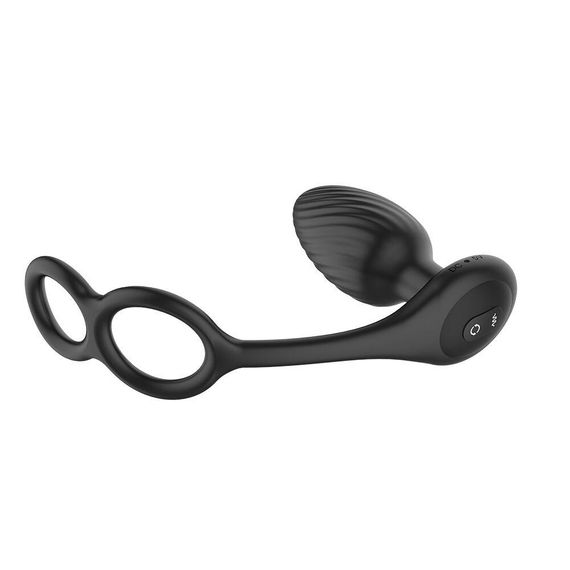 Анальна вібропробка Nexus Tornado Cock and Ball Ring обертання+вібрація, ерекційне кільце, пульт Sex Aura | Зображення 5