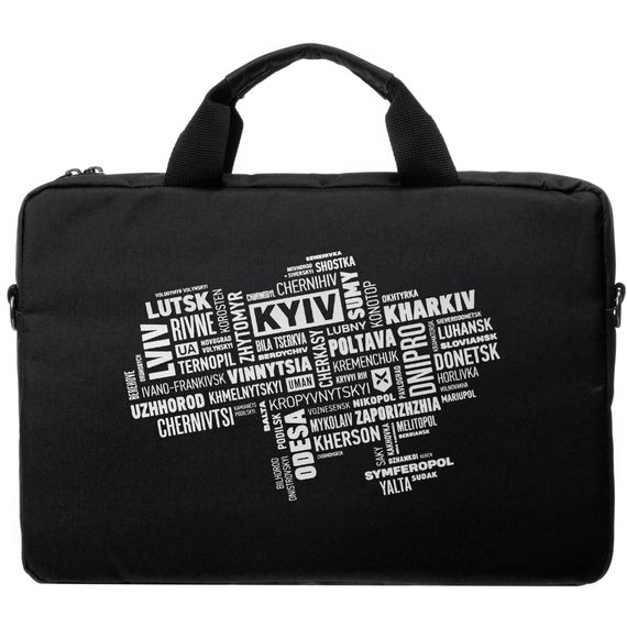 Сумка для ноутбука Vinga 15.6" NB1502 Black, white print (NB1502UWBK) | Зображення 1