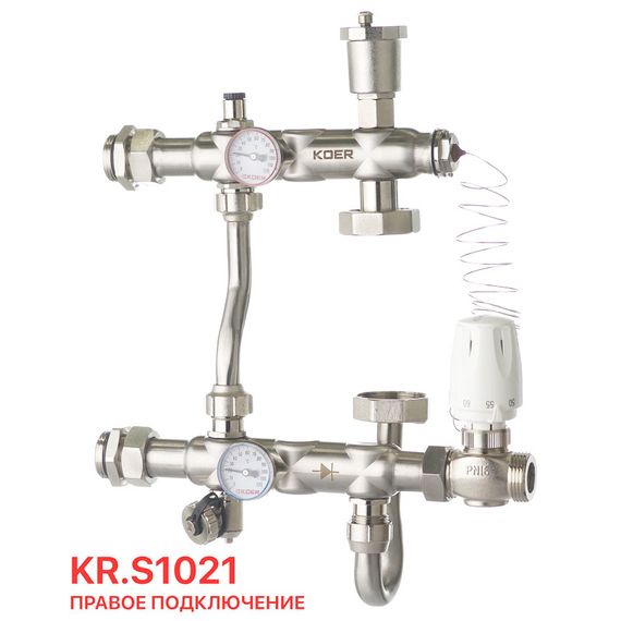 Смесительный узел Koer KR.S1021 (с байпасом) 1 "НР SUS304 (KR2955) | Зображення 2