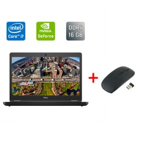 Игровой ноутбук Dell Latitude 5491 / 14" (1920x1080) IPS / Intel Core i7-8850H (6 (12) ядра по 2.6 - 4.3 GHz) / 16 GB DDR4 / 512 GB SSD / nVidia GeForce MX130, 2 GB GDDR5, 64-bit / WebCam / Windows 10 б/у + Подарок Беспроводная мышь / USB