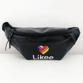 Бананка чорна з еко шкіри Likee. OR-711 Модель: 22473