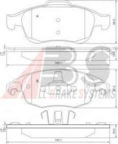 Колодка гальм. диск. CITROEN C4 передн. (вир-во ABS) A.B.S. 37598 на CITROËN C4 II (B7)