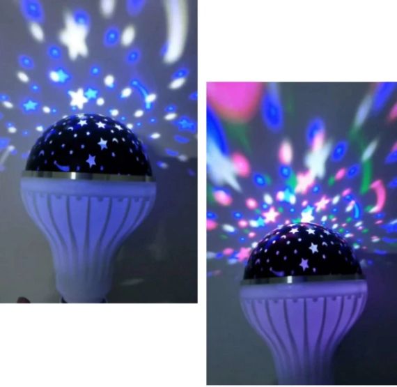 Лампа проєктор зоряного неба на патрон Master Bulb601-HX 6Вт, нічник, 3 кольори світіння, 220 В | Зображення 6
