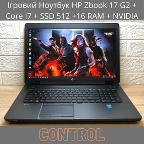 Ігровий Ноутбук HP Zbook 17 G2 + Core I7 + SSD 512 +16 RAM + NVIDIA k3100m