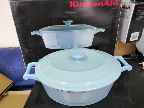 Кастрюля чугунная KitchenAid 5,7 литра гусятница KCTI60CRGB 8,4кг | Зображення 3