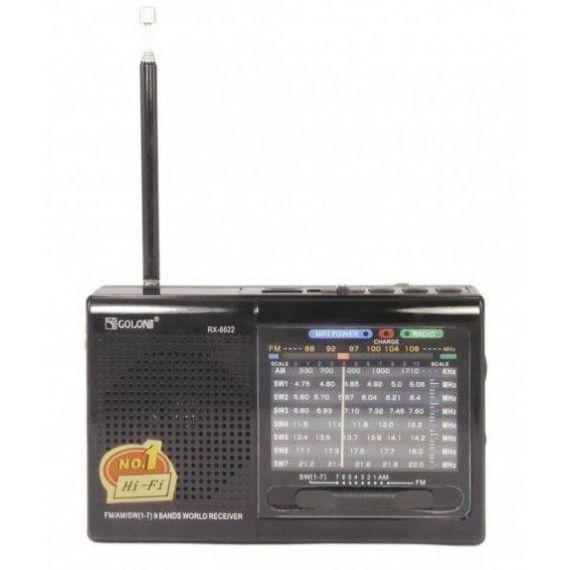 Портативна стовпчик радіо MP3 USB Golon RX-6622. AW-959 Колір: чорний