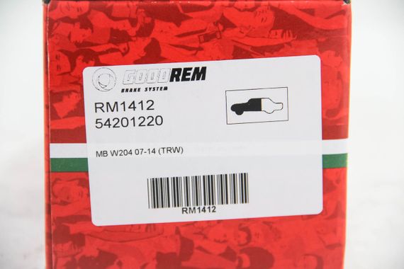 Колодки передні гальмівні MB W204 07-14 (TRW), GOODREM (RM1412) | Зображення 2