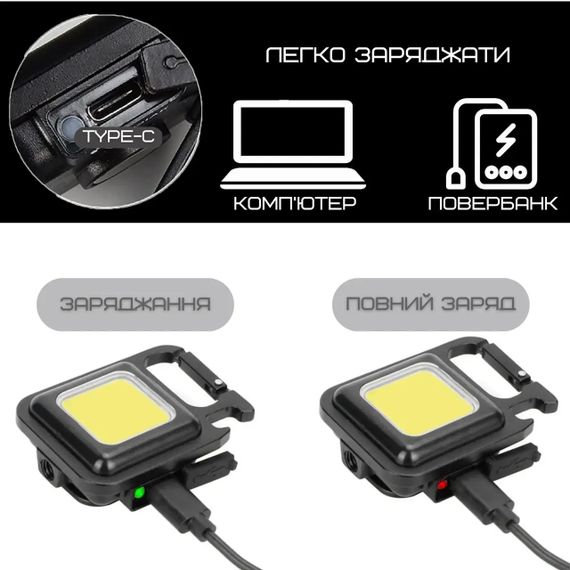 Світлодіодний міні ліхтар на магніт на аккумуляторе Портативний кишеньковий ліхтарик | Зображення 8