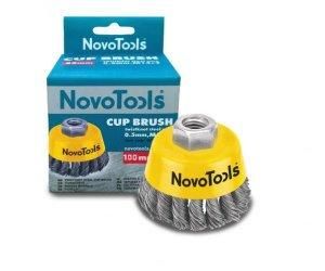 Щітка торцева d85мм плете. сталь NovoTools NovoAbrasive