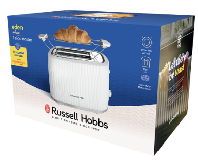Тостер Russell Hobbs 27370-56 Eden 2S Toaster White | Зображення 7