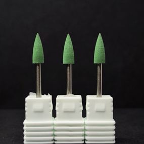 Зелений конусний силіконовий шліфувальник  кутикули (маленький)