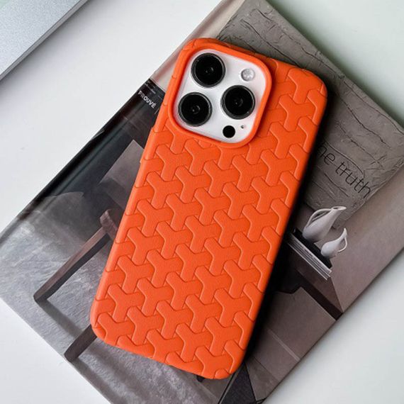 Чохол TPU Weaving для Apple iPhone 15 Pro (6.1") Orange | Зображення 3