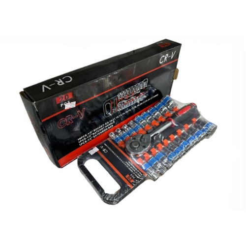Набор торцевых головок и бит Wrench Set CR-V 20 предметов с трещоткой 1/2" / JC-8044