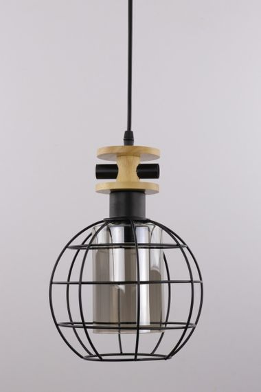 Люстра підвісна LOFT на 1 лампочку 25071 Чорний 35-90х19х19 см. | Зображення 1