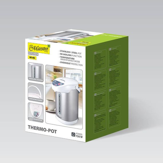 Термопот Maestro MR-084, 4 л, 750 Вт, з підтриманням температури | Зображення 7