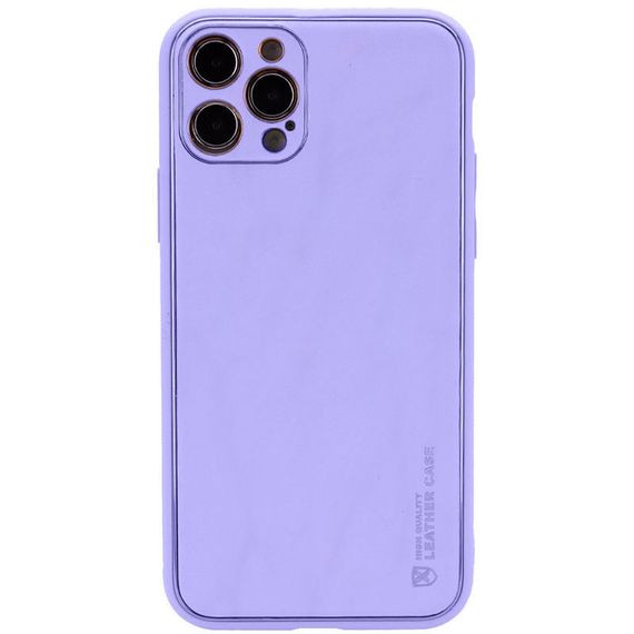 Шкіряний чохол Xshield для Apple iPhone 13 Pro Max (6.7") Бузковий / Dasheen