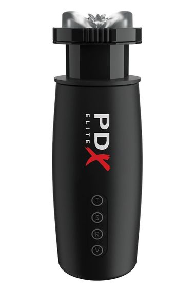 Мастурбатор Pipedream PDX Elite с вибрацией и всасыванием, черный, 22 см Sex Aura | Зображення 3