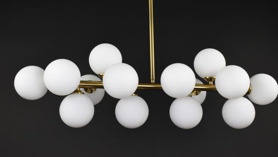 Люстра стельова на 14 лампочок 27502 Латунь 36-66х15х62 см. | Зображення 5