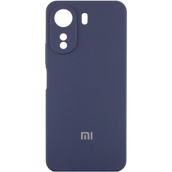 Чохол Silicone Cover Lakshmi Full Camera (AA) with logo для Xiaomi Redmi 13C / Poco C65 Синій / Midnight blue