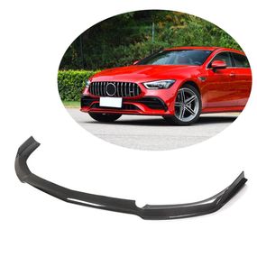 Накладка на передний бампер Lip (для GT43/GT50/GT53 2018-2022, Карбон) для Mercedes AMG GT 4 X290 2018- гг