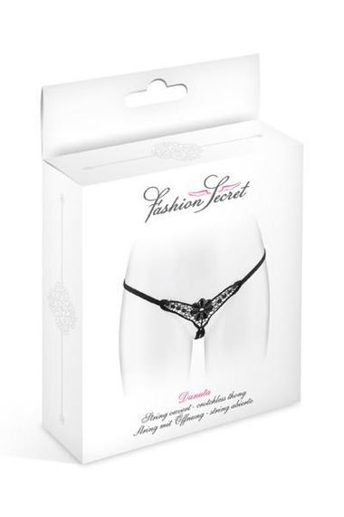 Трусики-стрінги з доступом Fashion Secret DANUTA Black | Зображення 2