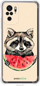 Чохол на Xiaomi Redmi Note 10 Єнотик з кавуном "4605sp-2277-2448"