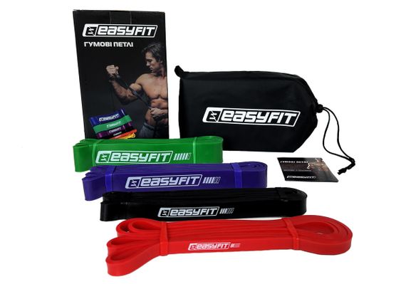 Гумові петлі EasyFit набір 2-65 кг (4 шт) (EF-2654)