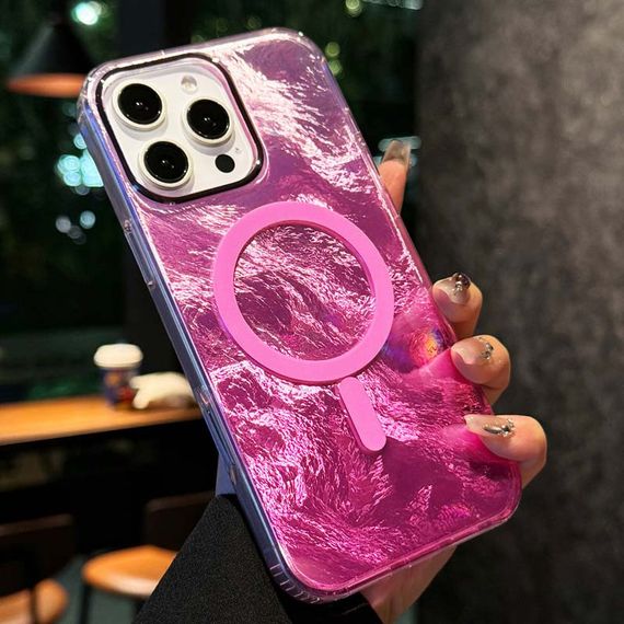 Чехол TPU Shiny Mountain (MagFit) для Apple iPhone 16 Pro Max (6.9") Pink | Зображення 2