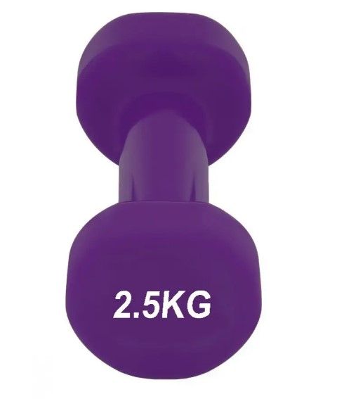 Гантель вінілова PowerPlay 4125 Achilles 2.5 кг Фіолетова 1 шт (PP_4125_2.5kg) | Зображення 1