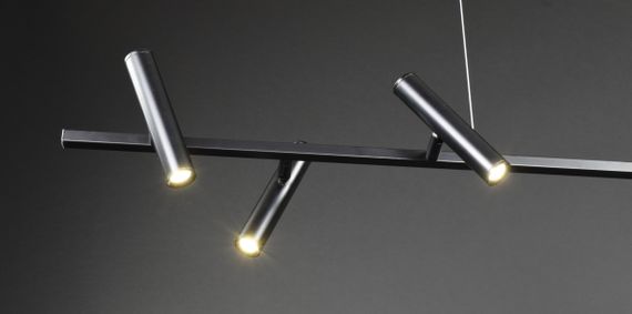 Люстра світлодіодна підвісна LED світильник для квартири на стелю лед 27844 Чорний 20-150х20х120 см. | Зображення 4