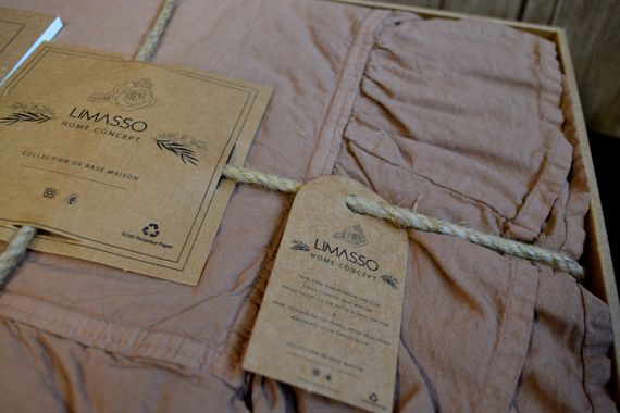 Постельное белье Limasso Stonewashed Exclusive Ranforse 200 х 220 см Wood Smoke | Зображення 5