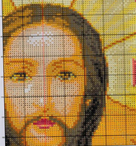 Набір для вишивання за нанесеною на канву схемою "Jesus chanting (2)". AIDA 14CT printed 52*66 см | Зображення 3