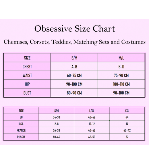 Комплект мережива Obsessive Joylace з вкрапленнями перлин, чорний, L/XL Sex Aura | Зображення 2