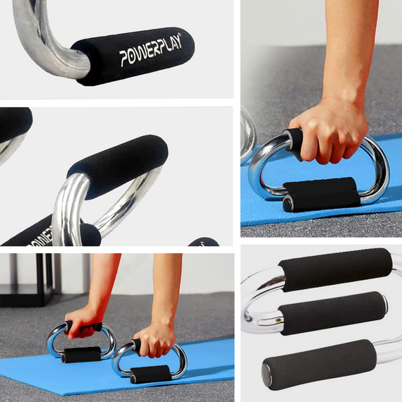 Упори для віджимань PowerPlay 4318 Push-Up Bars Stell металеві (S-подібні) | Зображення 5