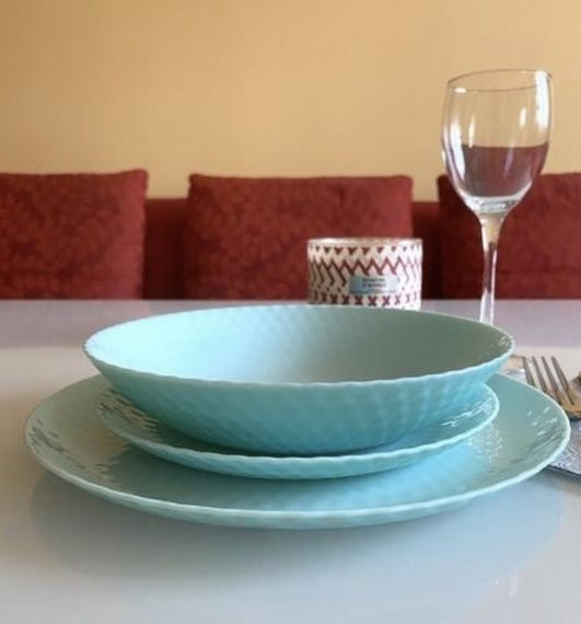 Столовий сервіз Luminarc Pampille Turquoise Q6154, 18 предметів, на 6 персон | Зображення 1