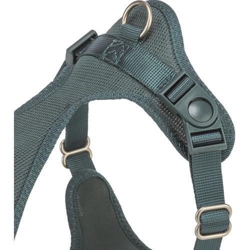 Шлея Trixie Comfort м'яка для собак XS–S 30–45 см 15 мм синьо-зелена | Зображення 1
