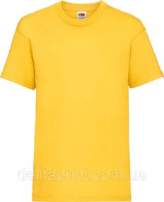 Футболка дитяча Fruit of the Loom Valueweight Kids Солнечно-Желтый 7-8 лет