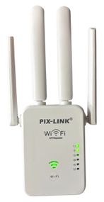 Репитер WiFi Pix Link 2.4GHz усилитель сигнала вай фай ретранслятор расширитель интернета 300 Мбит 4 антенны точка доступа WPS