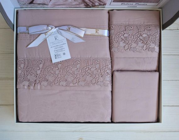 Комплект постільної білизни First Choice Vip Satin Moonlight 200x220 Buhara Powder | Зображення 3