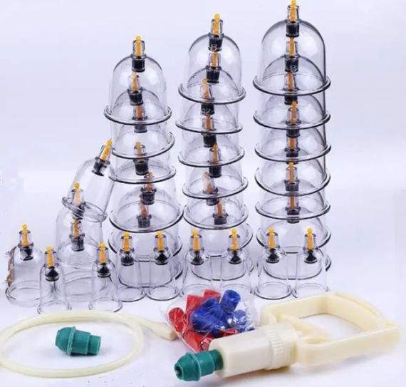 Масажні антицелюлітні вакуумні банки 32 шт JINKANG із вакуумним насосом | Зображення 3