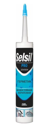 Герметик акриловий SELSIL білий водостійкий 310 мл VR-20V004