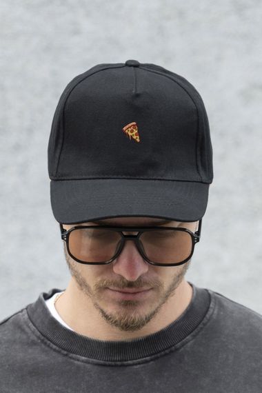 Кепка бейсболка тракер Without з принтом Pizza Black | Зображення 2
