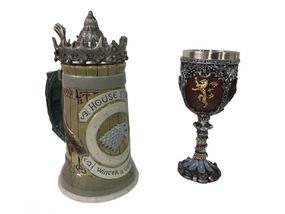 Подарочный Набор Кружка Game Of Thrones House Stark Игра Престолов Дом Старков и Бокал Winter Is Coming