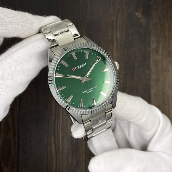 Чоловічий годинник Curren 8425 Silver-Green | Зображення 4