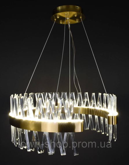 Люстра потолочная LED 7006-600C Латунь 40-170х60х60 см. | Зображення 1