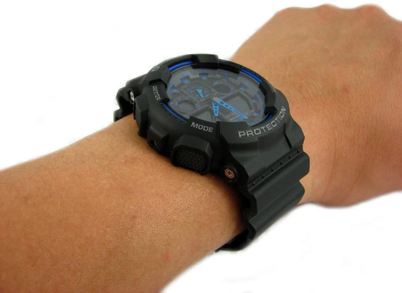 Наручний годинник ударостійке кварцове Casio G-Shock GA-100-1A2ER Оригінал для чоловіків з полімерним ремінцем | Зображення 6