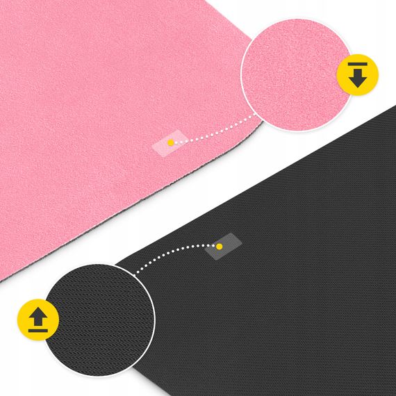 Килимок (мат) спортивний 4FIZJO замша 183 x 61 x 0.15 см для йоги та фітнесу Pink (P-5905973404419) | Зображення 2